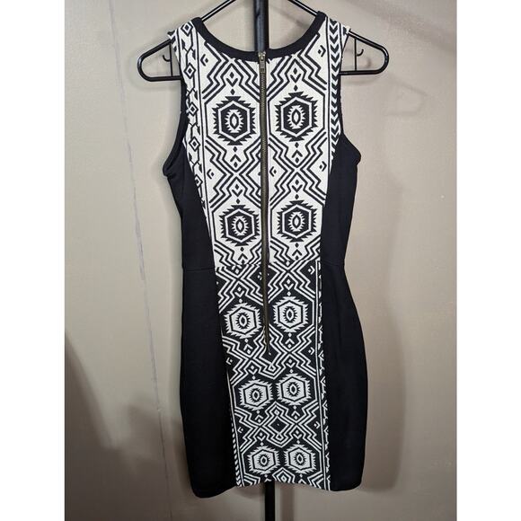 Anthropologie Porridge Size 2 Pencil Sheath Dress Black Aztec Print Str… - Picture 2 of 11